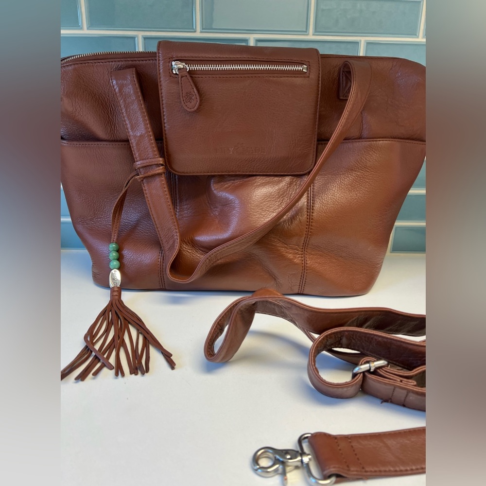 Lily Jade Leather Diaper Bag